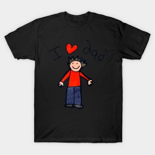 FAther (2) I Love Dad T-Shirt